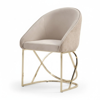Luxury dining room chair 6x Chairs textile design metal contemporary chair furniture