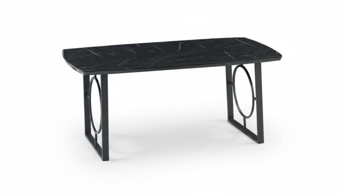 Luxury dining tables, metal dining table, modern furniture, black stainless steel