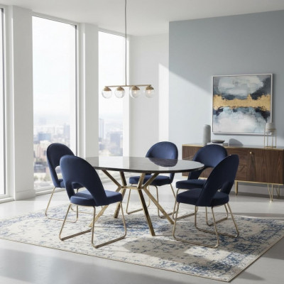 Dining set modern chairs table tables 7-piece. Dining table 6 x chairs dining room set