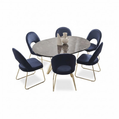 Dining set modern chairs table tables 7-piece. Dining table 6 x chairs dining room set