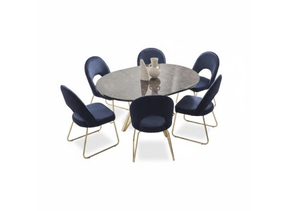 Dining set modern chairs table tables 7-piece. Dining table 6 x chairs dining room set