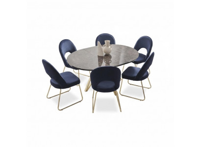 Dining set modern chairs table tables 7-piece. Dining table 6 x chairs dining room set