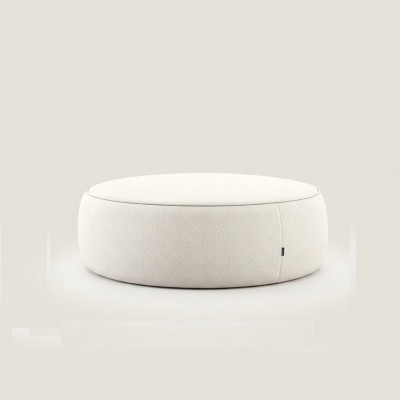 White luxury upholstered stool round stool seating furniture designer stylish furniture