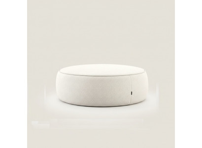 White luxury upholstered stool round stool seating furniture designer stylish furniture