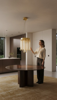 Chandelier style modern new pendant ceiling light living room glass