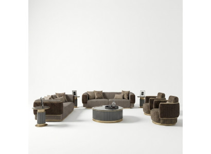 4-piece sofa set textile sofa three-seater upholstery armchair new two-seater sofa