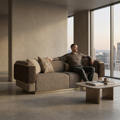 Three-seater sofa design couch upholstered furniture living room furnishing modern design