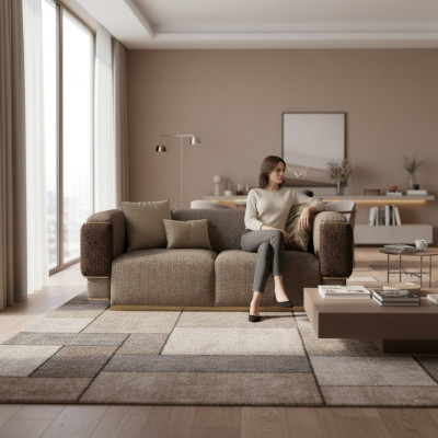 Living room sofa two-seater luxury furnishing upholstery textile design upholstered furniture
