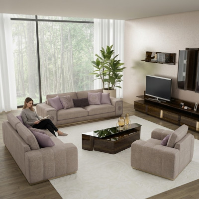 Luxury Furniture Sofa Set Complete with Coffee Table Living Room Set 5 Pieces