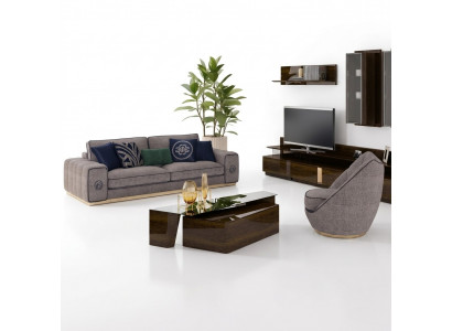Living room sofa set complete 5-piece sofas couches modern armchair with coffee table
