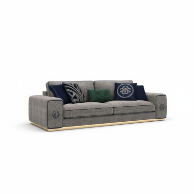 Modern gray sofa couch luxury furniture living room decor upholstery furniture