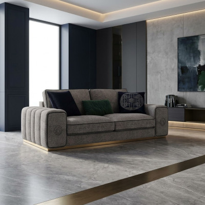 Luxury couch upholstered furniture fabric sofa couches living room new two-seater