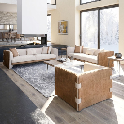 Luxury Sofa Set 2x Three-Seater Sofas Couches Modern Armchair Living Room Furniture