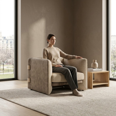 Armchair Upholstery Fabric Modern Living Room Seating Design Upholstered Armchair Interior