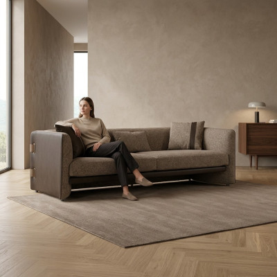 Sofa three-seater upholstery fabric living room couch design luxury upholstered furniture
