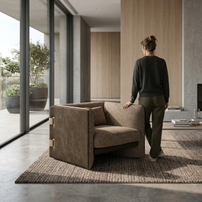 Modern design upholstered furniture chair luxury living room upholstery textile furnishing