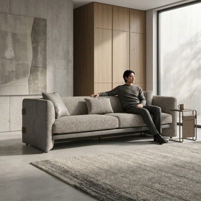 Sofa three-seater couch gray furniture upholstered furniture living room furnishings new