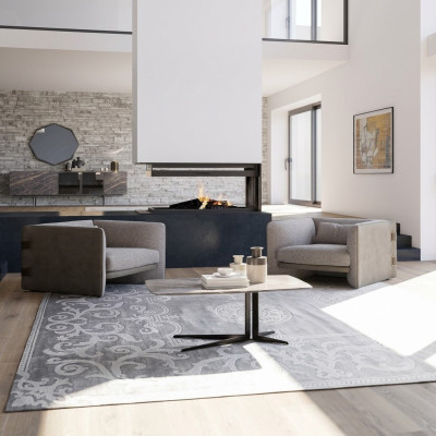 Luxury 2x armchairs upholstered furniture living room furnishings modern coffee table new