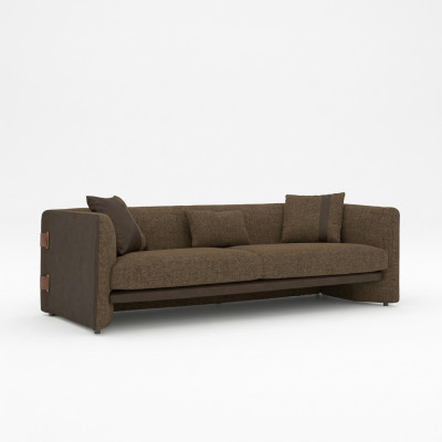 Living room sofa three-seater upholstered furniture couch modern design upholstery textile