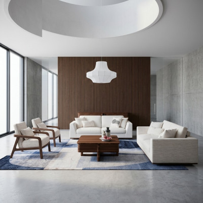 Sofa set 2x two-seater sofa design couch 2x armchairs living room furniture