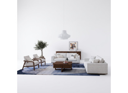 Sofa set 2x two-seater sofa design couch 2x armchairs living room furniture