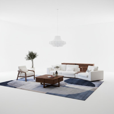 Luxury sofa set complete three-seater sofa upholstered furniture armchair furnishing