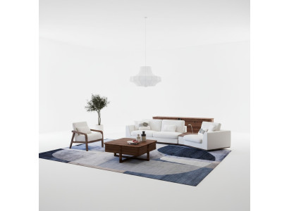 Luxury sofa set complete three-seater sofa upholstered furniture armchair furnishing