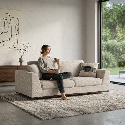 Upholstered furniture two-seater sofa design living room furnishings modern textile