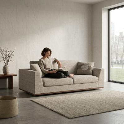 Design upholstered sofa living room two-seater sofa couch upholstered furniture fabric new