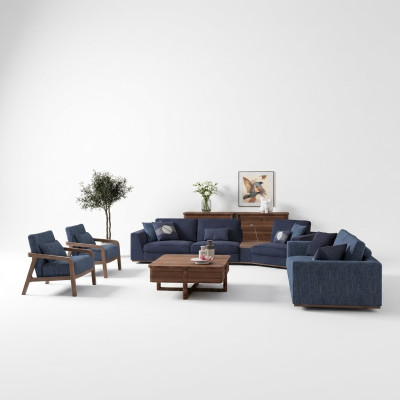 Modern set two-seater three-seater sofa couch luxury fabric sofa design armchair furniture