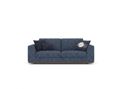 Living room blue two-seater sofa couch modern design fabric sofa textile