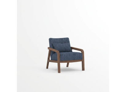 Modern armchair design living room blue fabric couch textile new