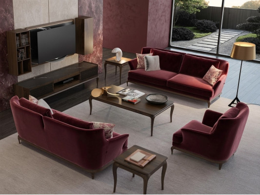 Luxury New Sofa Set Living Room Furniture Design Fabric Sofa Armchair