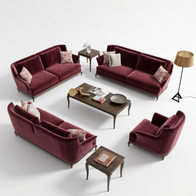 Luxury New Sofa Set Living Room Furniture Design Fabric Sofa Armchair