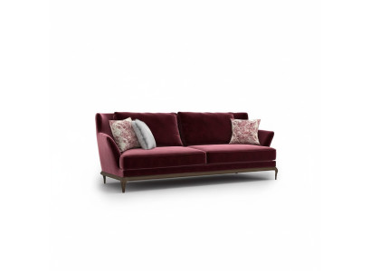Design fabric sofa, three-seater textile sofa, luxury furnishing, living room, new