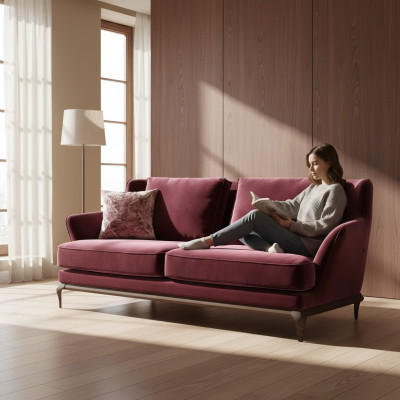 Two-seater sofa design upholstered sofa living room modern furnishings luxury couch