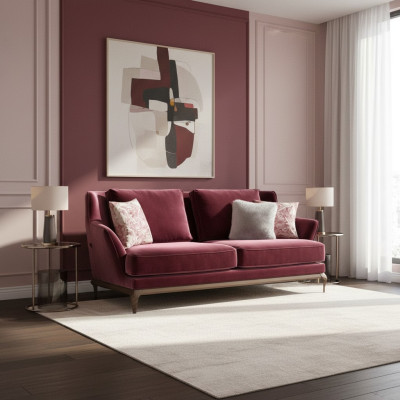 Two-seater sofa design upholstered sofa living room modern furnishings luxury couch