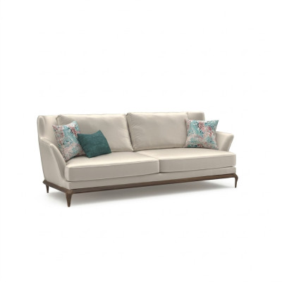Living room modern three-seater white sofa couch design furniture upholstered furniture