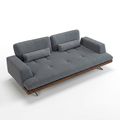 Design grey sofa three-seater couch living room design modern furnishings