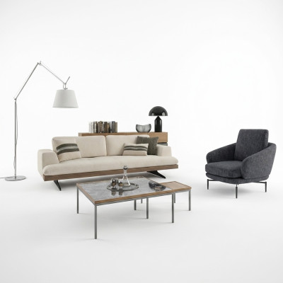 Living room sofa set three-seater sofa couch design armchair modern coffee table new