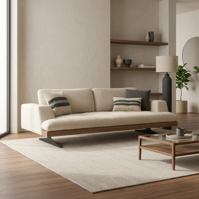 Luxury Upholstered Furniture Three-Seater Sofa Design Modern Living Room Couch New