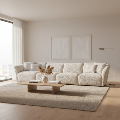 Living room upholstered furniture textile sofa couch four-seater modern design furniture