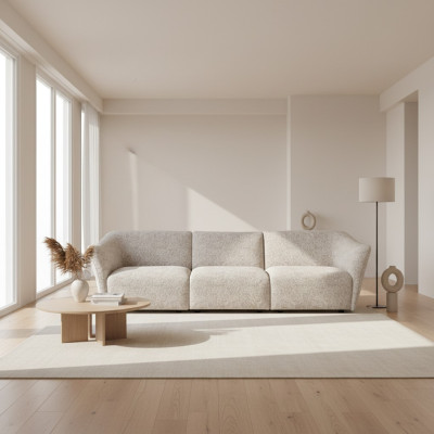 Design furniture living room three-seater sofa couch furnishing textile upholstered furniture