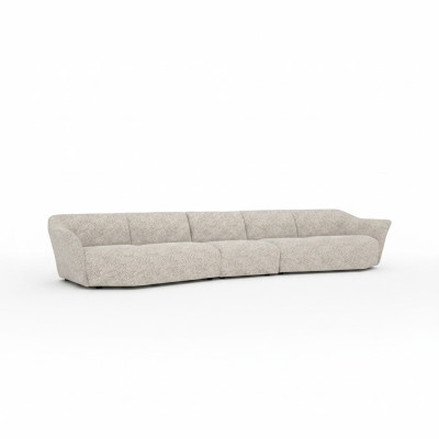 Five-seater sofa couch 440cm living room white furniture fabric upholstery furniture