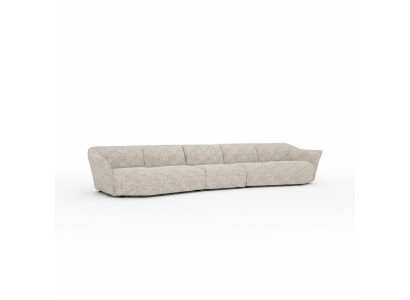 Five-seater sofa couch 440cm living room white furniture fabric upholstery furniture