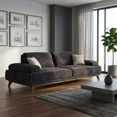 Sofa two-seater upholstered furniture seat couch upholstery fabric living room couches gray
