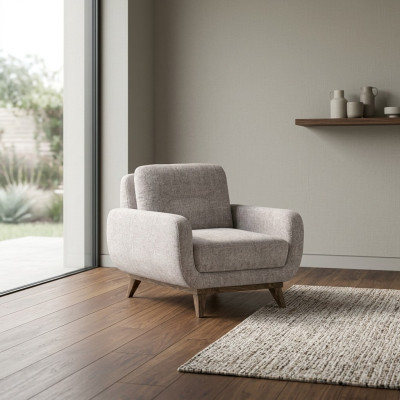 Luxury Drau Armchair Living Room Upholstered Furniture Upholstery Fabric Textile Furnishing New