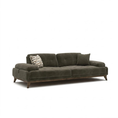 Luxury upholstered furniture sofa three-seater couch living room furnishing upholstery fabric
