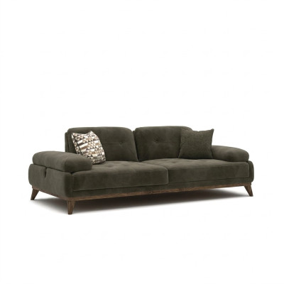Gray sofa, two-seater upholstered furniture, luxury living room upholstery fabric
