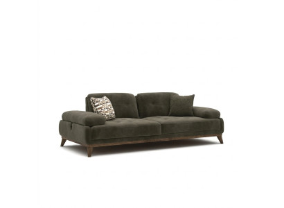 Gray sofa, two-seater upholstered furniture, luxury living room upholstery fabric